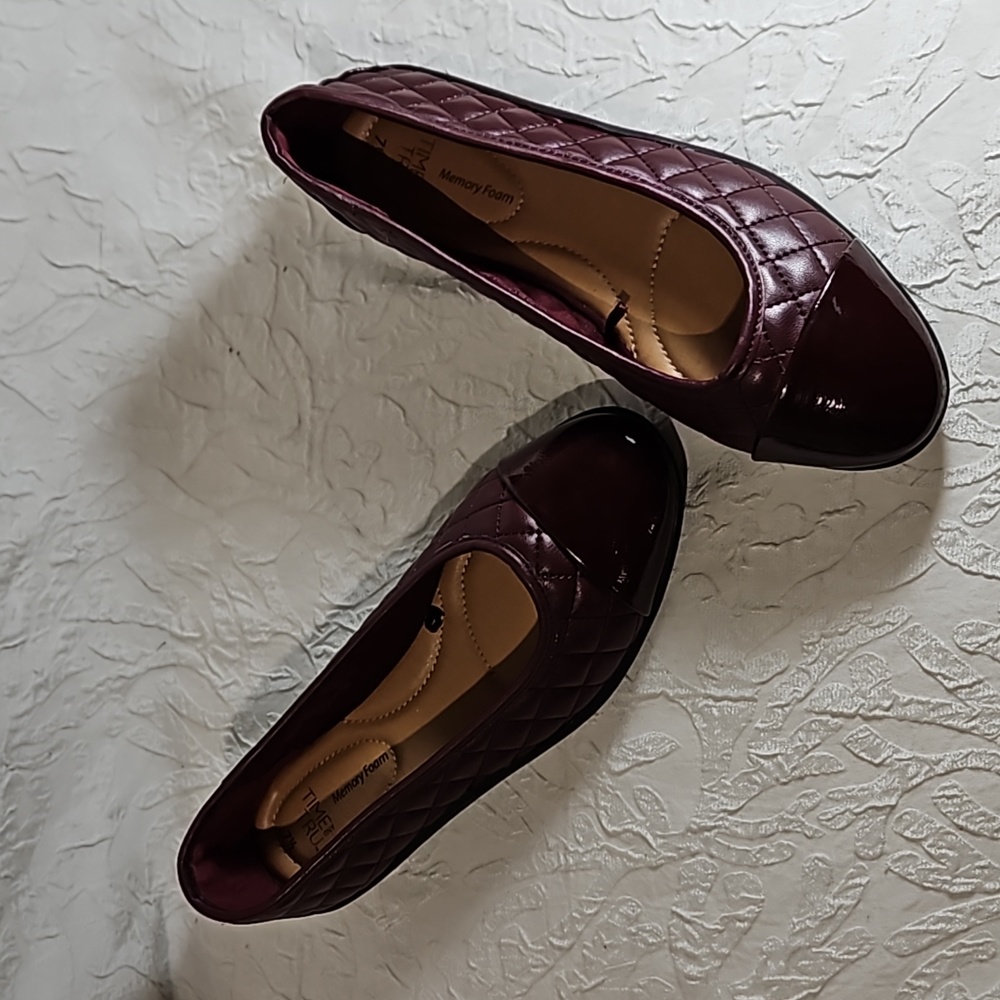 Maroon Quilted Ballet Flats - Picture 8 of 8